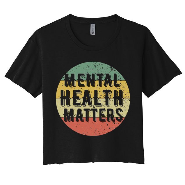 Mental Health Matters Vintage Retro 90's Style Awareness Tee Crop Top