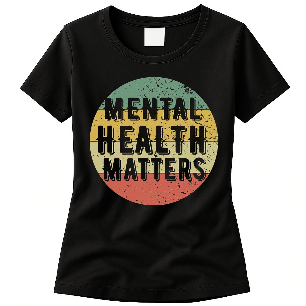 Mental Health Matters Vintage Retro 90's Style Awareness Tee Womens T-Shirt