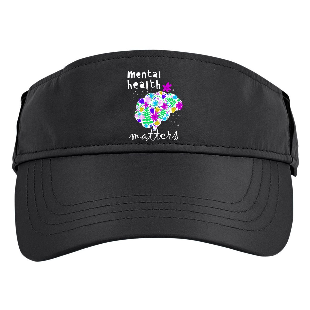 Mental Health Matters Flowers Brain Awareness Month Adult Drive Performance Visor