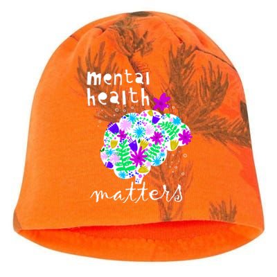 Mental Health Matters Flowers Brain Awareness Month Kati - Camo Knit Beanie