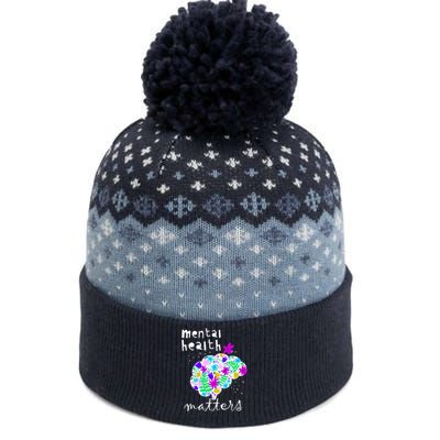 Mental Health Matters Flowers Brain Awareness Month The Baniff Cuffed Pom Beanie