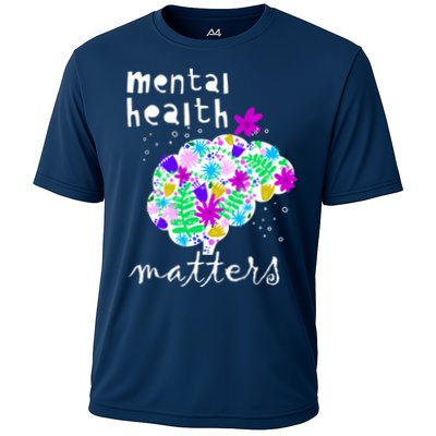 Mental Health Matters Flowers Brain Awareness Month Performance Shirt