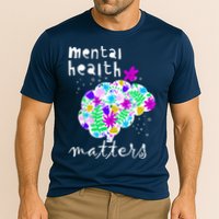 Mental Health Matters Flowers Brain Awareness Month Cooling Performance Crew T-Shirt