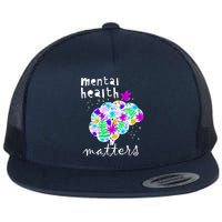 Mental Health Matters Flowers Brain Awareness Month Flatbill Hat