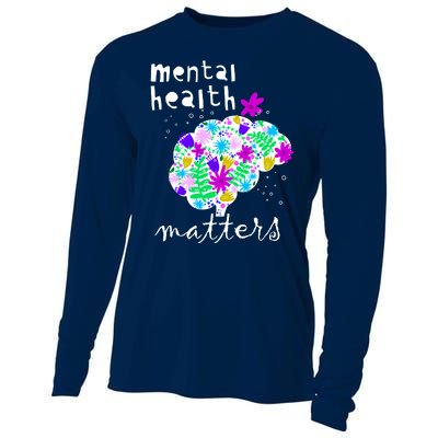 Mental Health Matters Flowers Brain Awareness Month Cooling Performance Long Sleeve Crew