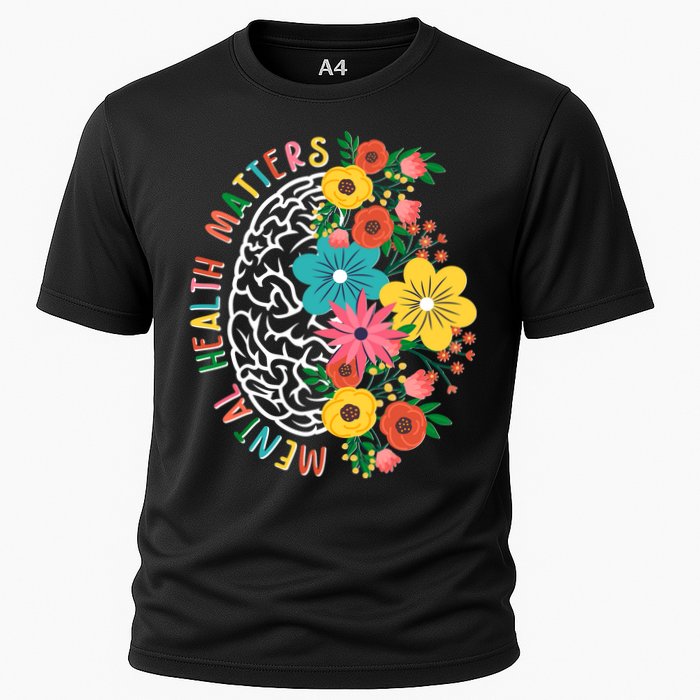 Mental Health Matters Flowering Mind Cooling Performance Crew T-Shirt