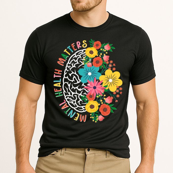 Mental Health Matters Flowering Mind Cooling Performance Crew T-Shirt