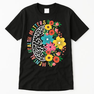 Mental Health Matters Flowering Mind Tall T-Shirt