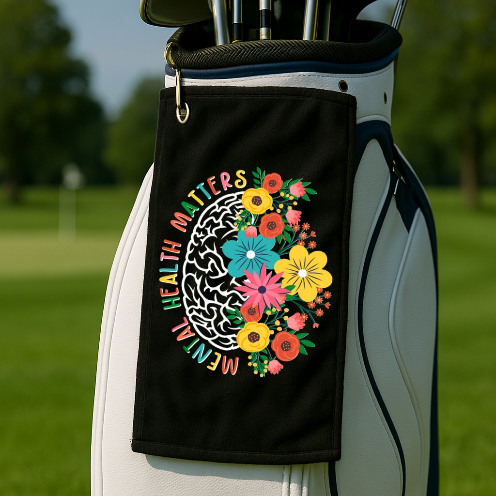Mental Health Matters Flowering Mind Golf Towel