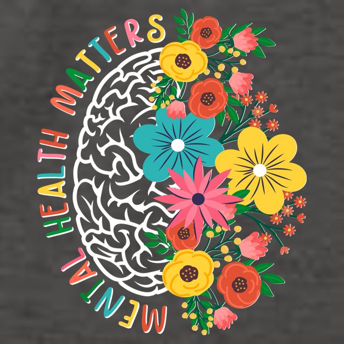 Mental Health Matters Flowering Mind Vector Backpack