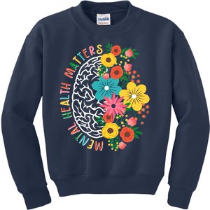 Mental Health Matters Flowering Mind Kids Sweatshirt