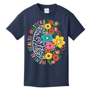 Mental Health Matters Flowering Mind Kids T-Shirt