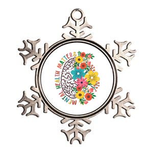 Mental Health Matters Flowering Mind Metallic Star Ornament