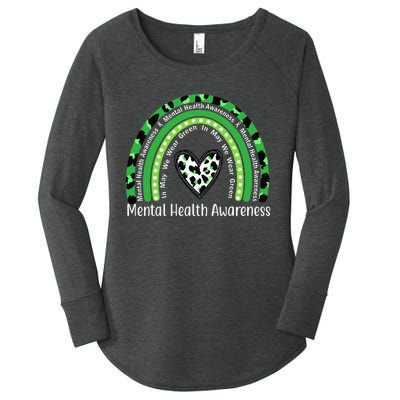 Mental Health Matters We Wear Green Mental Health Awareness Women's Perfect Tri Tunic Long Sleeve Shirt