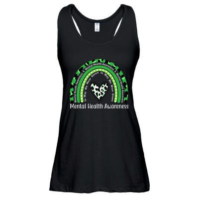 Mental Health Matters We Wear Green Mental Health Awareness Ladies Essential Flowy Tank