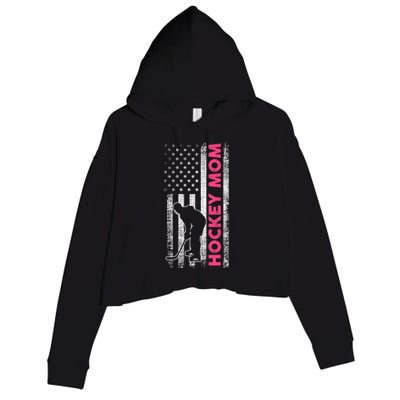 Mother Hockey Mom Gift Crop Fleece Hoodie