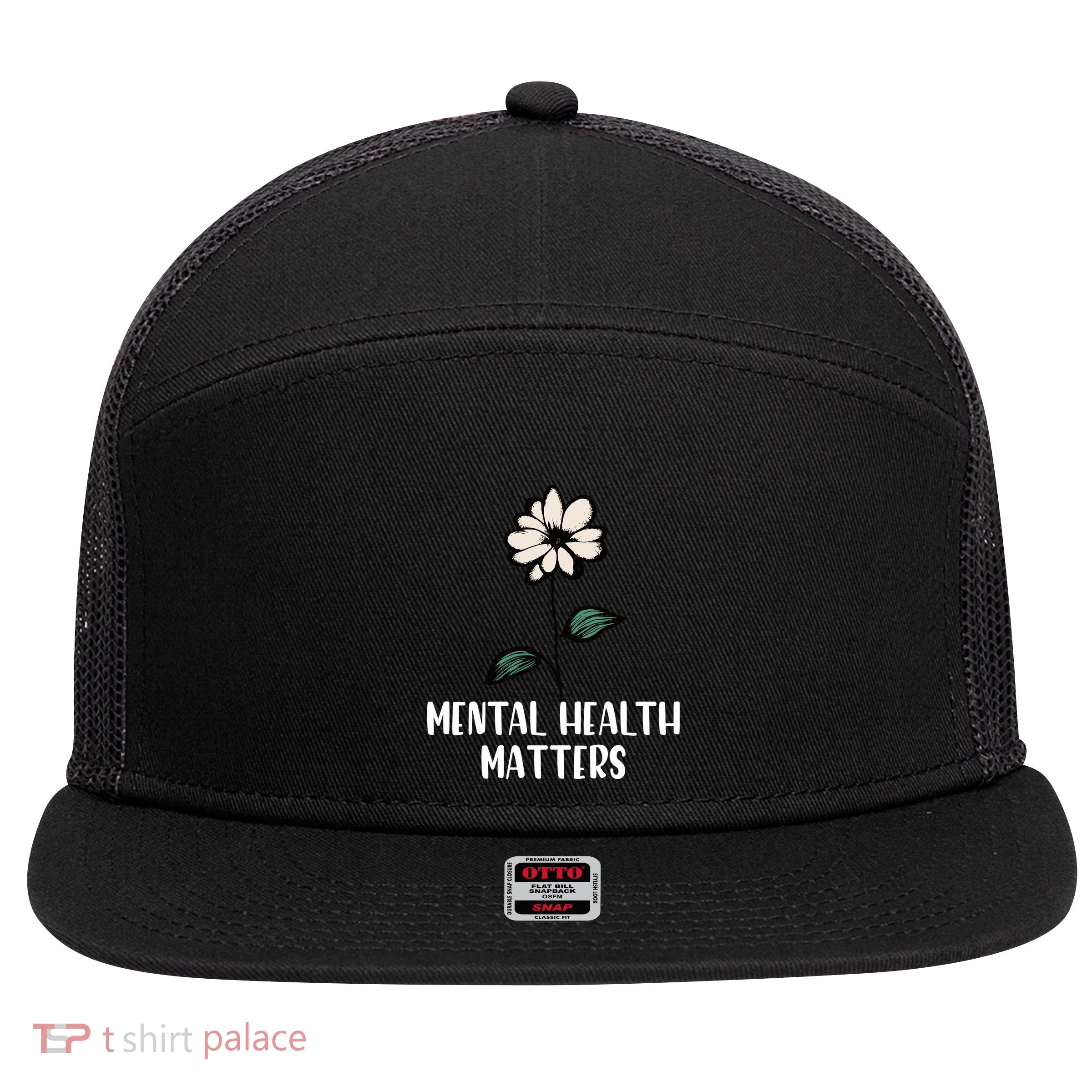 Mental Health Matters 7 Panel Mesh Trucker Snapback Hat
