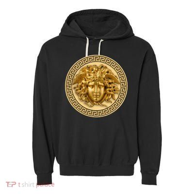 Medusa Head Myth Gorgon Snake Hair Greek Mythology Garment-Dyed Fleece Hoodie