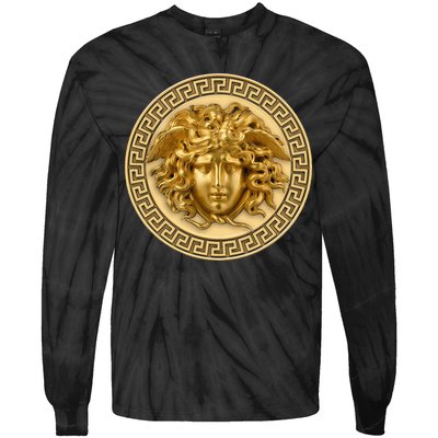 Medusa Head Myth Gorgon Snake Hair Greek Mythology Tie-Dye Long Sleeve Shirt