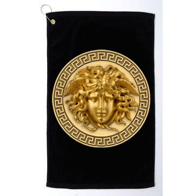 Medusa Head Myth Gorgon Snake Hair Greek Mythology Platinum Collection Golf Towel