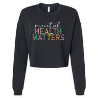 Mental Health Matters Human Brain Illness Awareness Leopard Cropped Pullover Crew