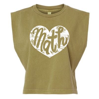 Math Heart Math Teacher Heart Garment-Dyed Women's Muscle Tee