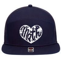 Math Heart Math Teacher Heart 7 Panel Mesh Trucker Snapback Hat