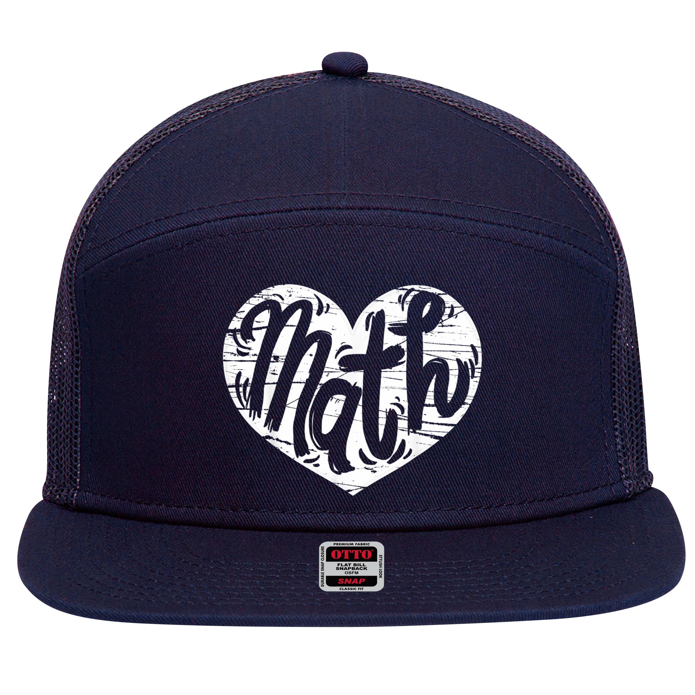 Math Heart Math Teacher Heart 7 Panel Mesh Trucker Snapback Hat