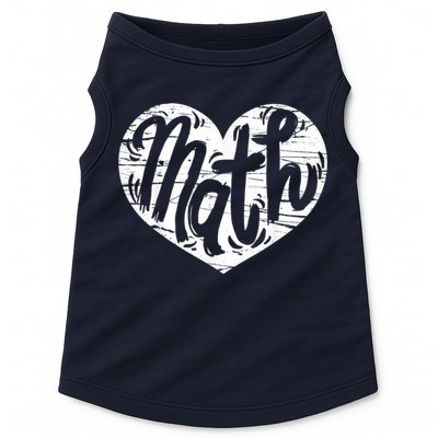 Math Heart Math Teacher Heart Doggie Tank
