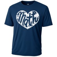 Math Heart Math Teacher Heart Cooling Performance Crew T-Shirt