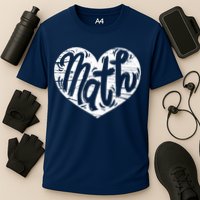 Math Heart Math Teacher Heart Cooling Performance Crew T-Shirt