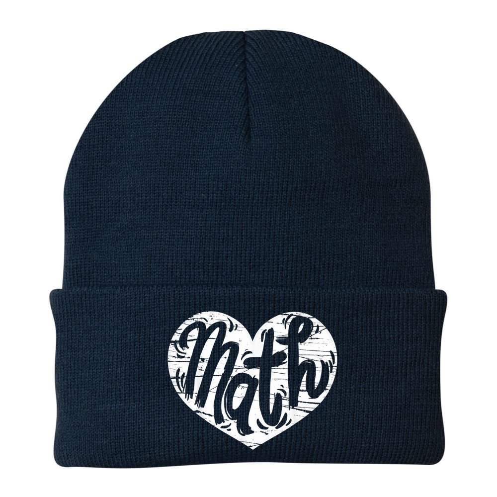 Math Heart Math Teacher Heart Beanie