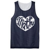 Math Heart Math Teacher Heart Mesh Reversible Basketball Jersey Tank