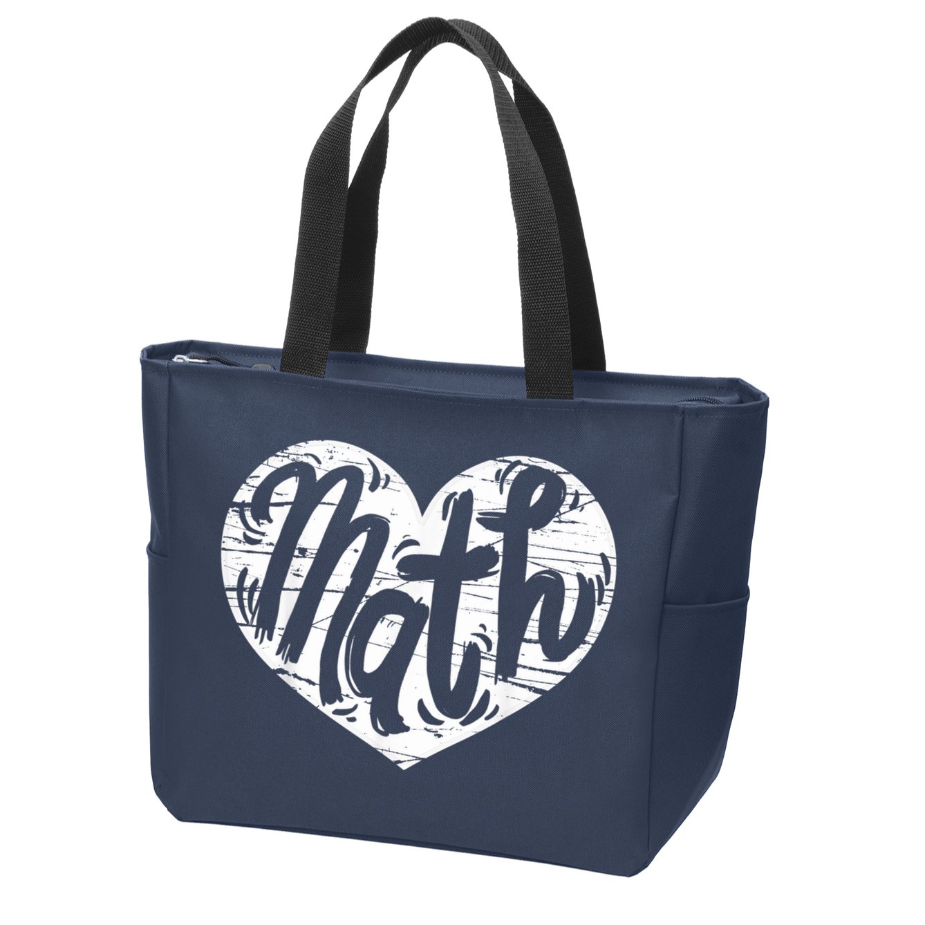 Math Heart Math Teacher Heart Zip Tote Bag