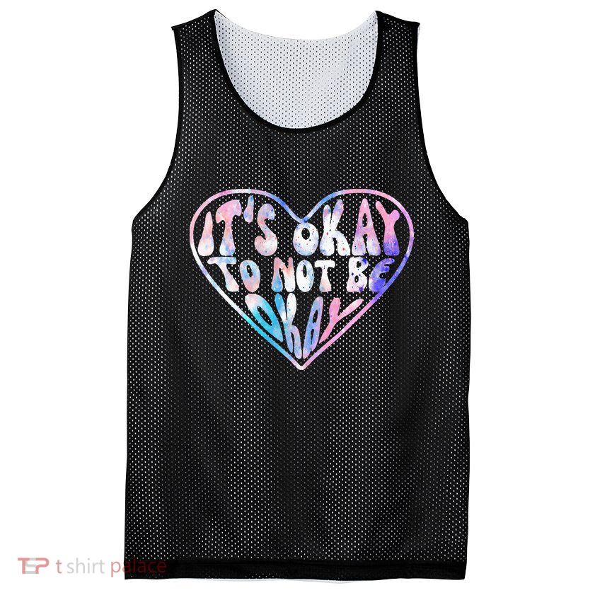 Mental Health Matters Awareness Heart Suicide Prevention Mesh Reversible Basketball Jersey Tank
