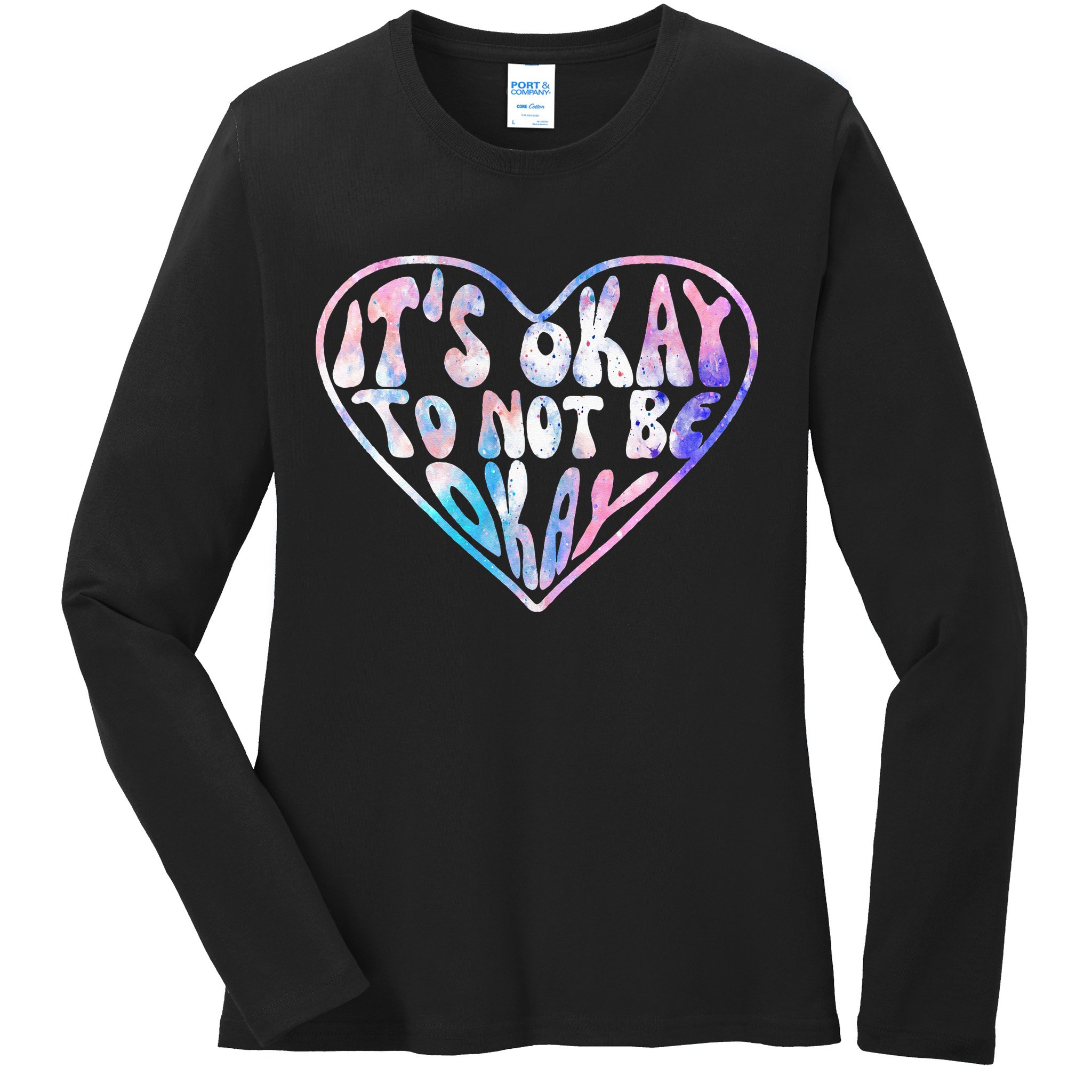 Mental Health Matters Awareness Heart Suicide Prevention Ladies Long Sleeve Shirt