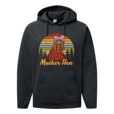 Mother Hen Mother's Day tee Performance Fleece Hoodie