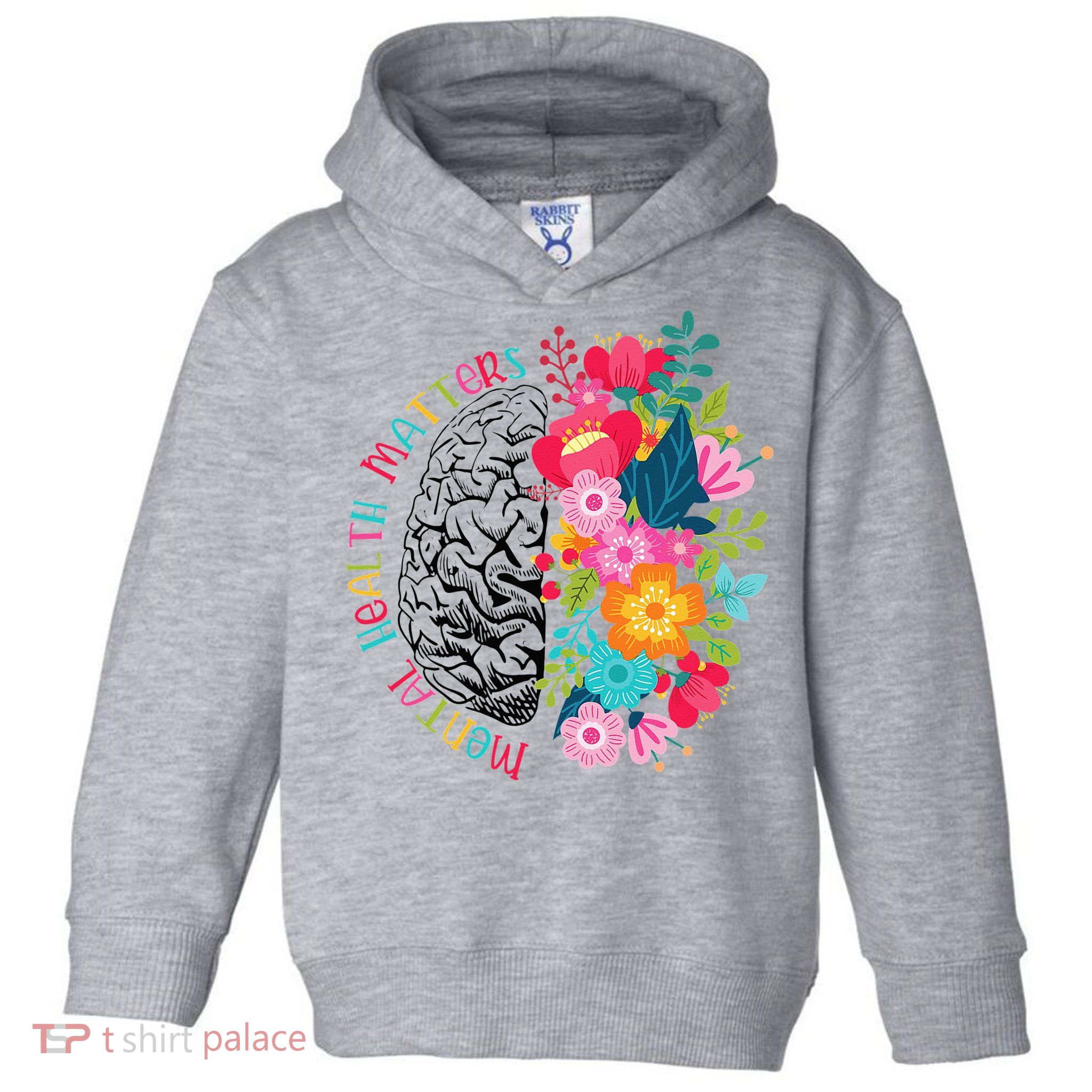 Mental Health Matters Gift Human Brain Illness Awareness Toddler Hoodie