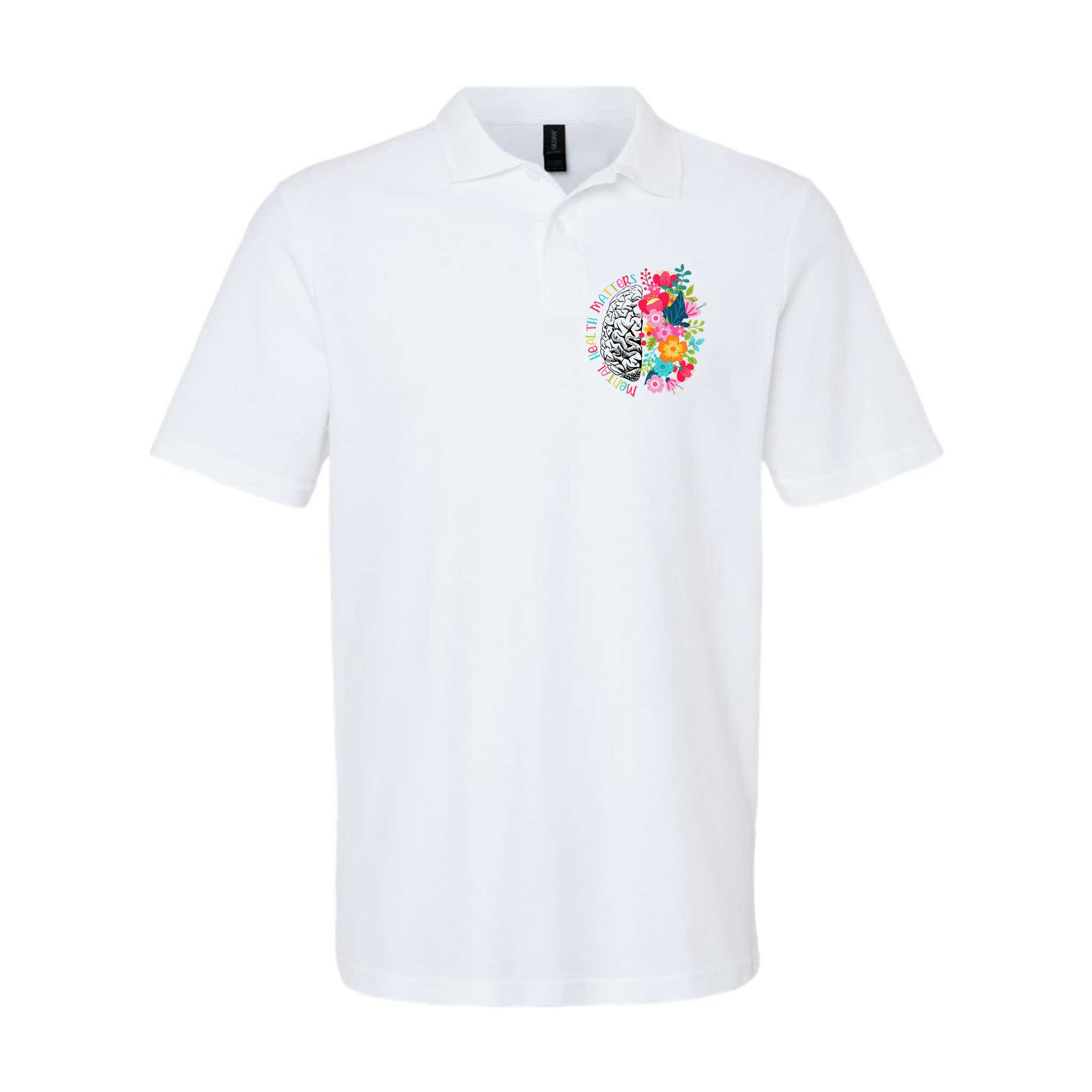 Mental Health Matters Gift Human Brain Illness Awareness Polo