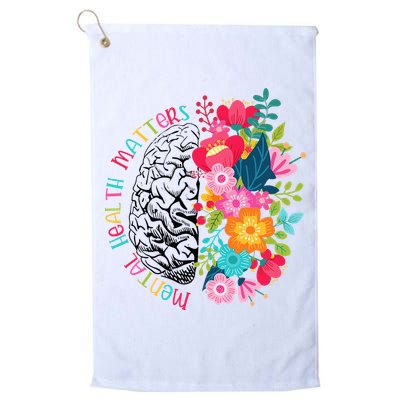 Mental Health Matters Gift Human Brain Illness Awareness Golf Towel