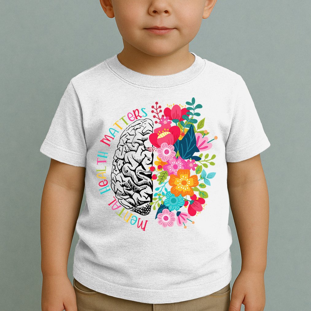 Mental Health Matters Gift Human Brain Illness Awareness Toddler T-Shirt