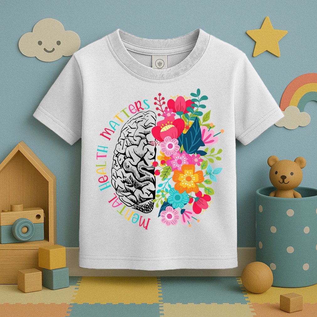 Mental Health Matters Gift Human Brain Illness Awareness Toddler T-Shirt