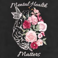 Mental Health Matters Hand Drawn Flowers Brain Awareness Month 11oz C Handle Ceramic Mug