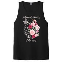 Mental Health Matters Hand Drawn Flowers Brain Awareness Month PosiCharge Competitor Tank