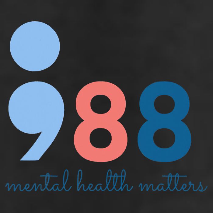Mental Health Matters 988 Suicide Prevention Awareness 7 Panel Mesh Trucker Snapback Hat