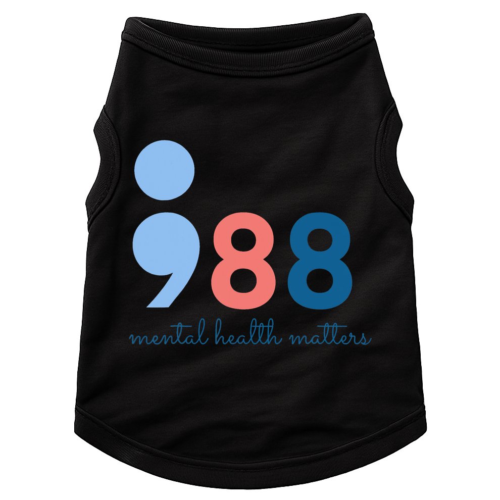 Mental Health Matters 988 Suicide Prevention Awareness Doggie Tank