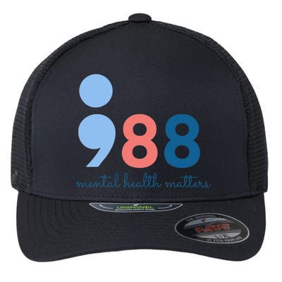 Mental Health Matters 988 Suicide Prevention Awareness Flexfit Unipanel Trucker Cap