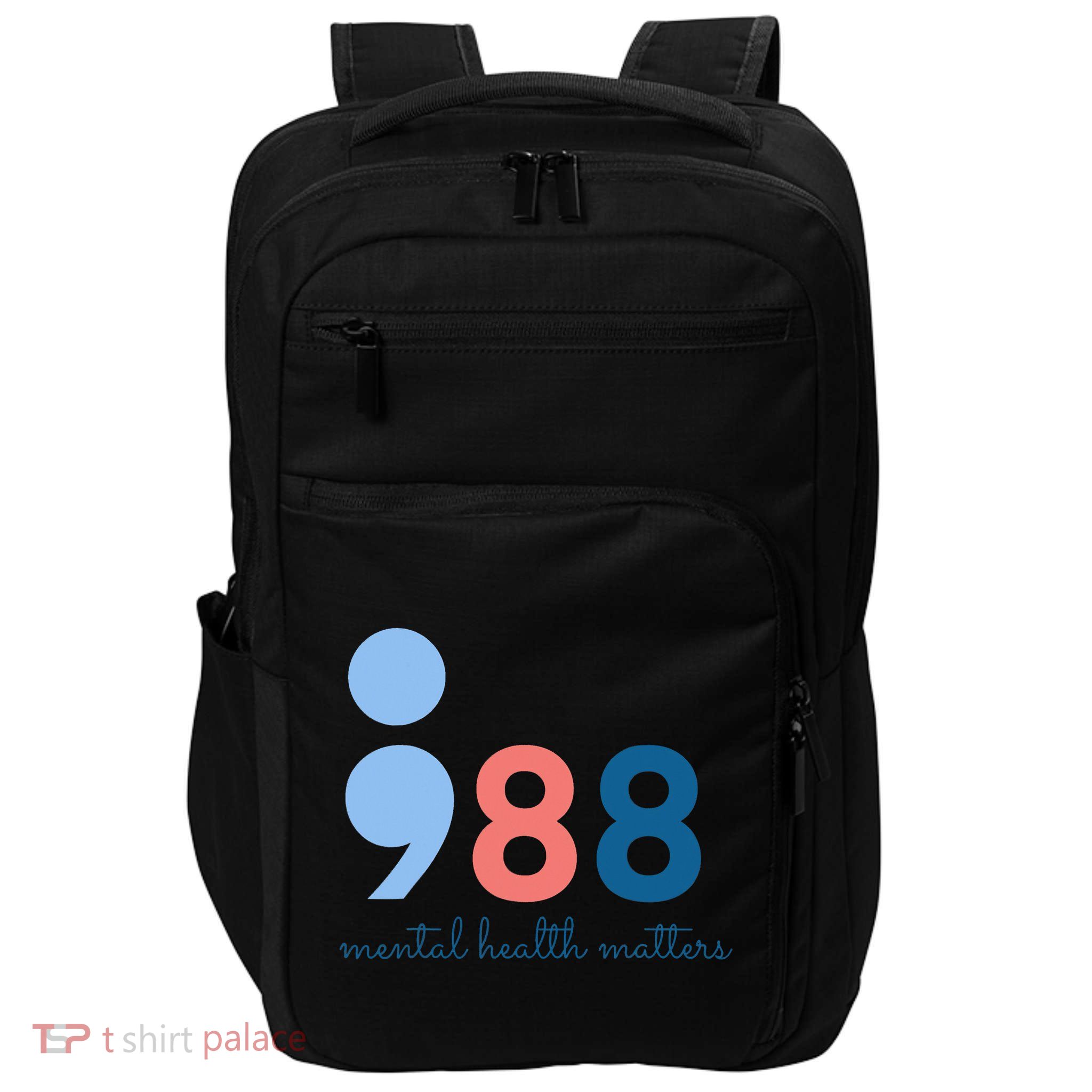 Mental Health Matters 988 Suicide Prevention Awareness Impact Tech Backpack