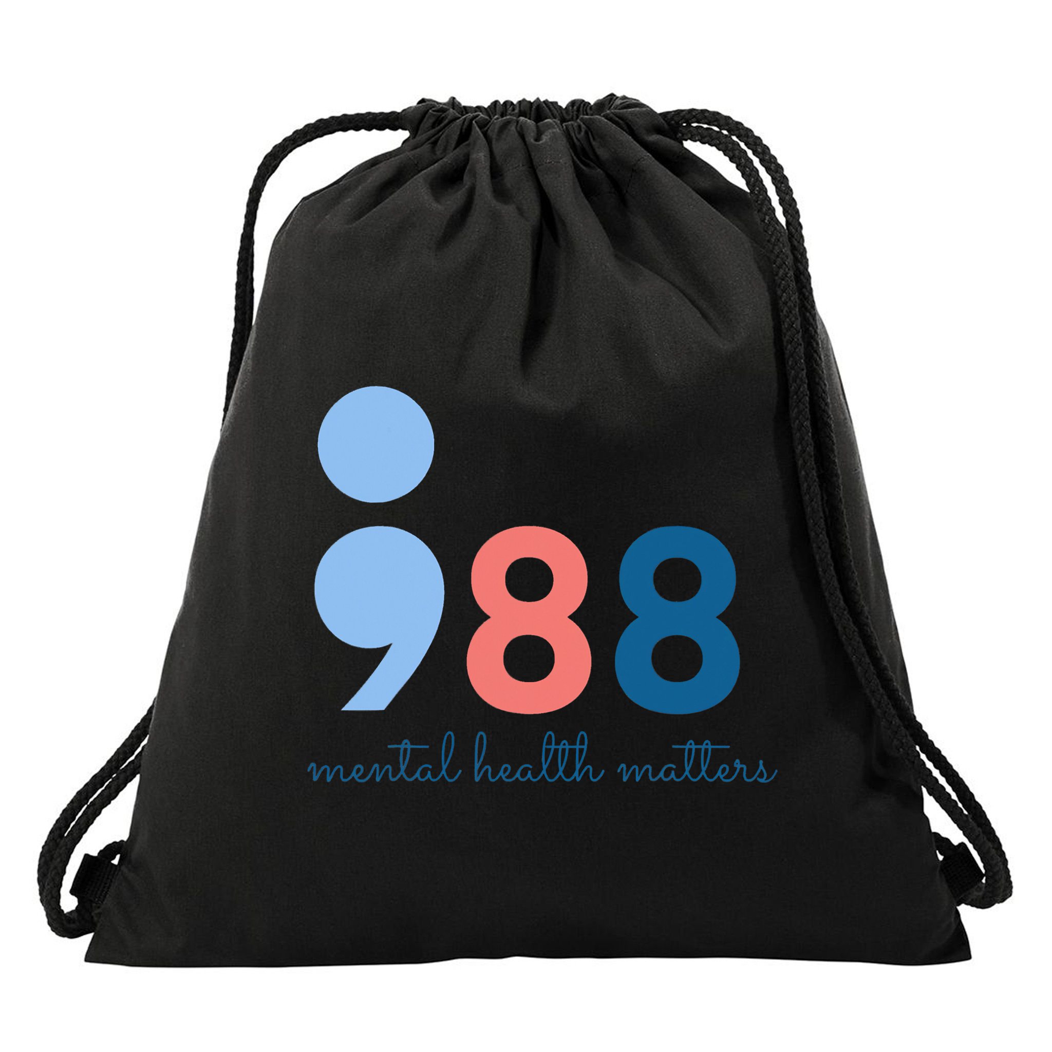 Mental Health Matters 988 Suicide Prevention Awareness Drawstring Bag