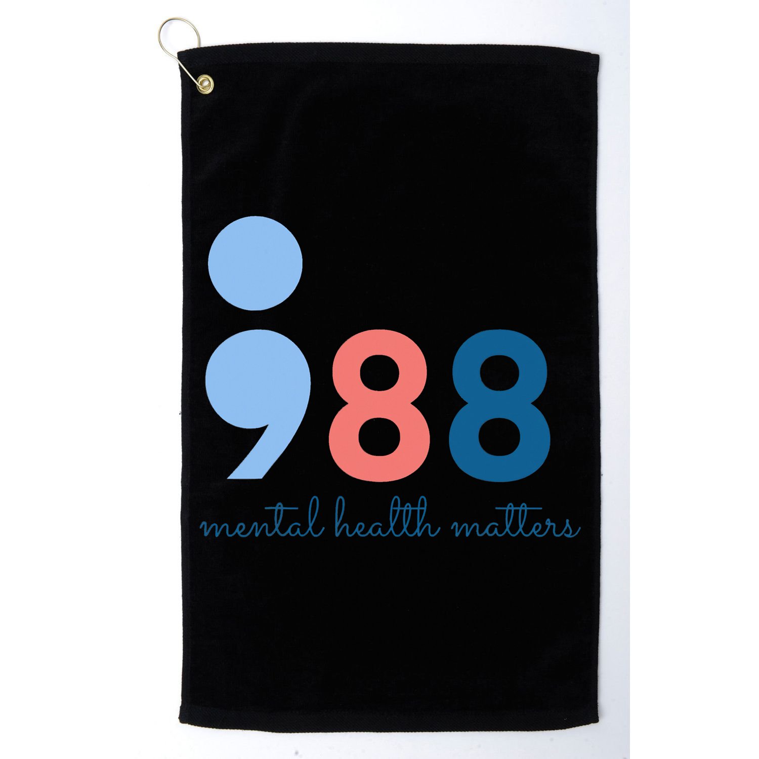 Mental Health Matters 988 Suicide Prevention Awareness Golf Towel